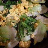チンゲン菜と卵の簡単炒め
